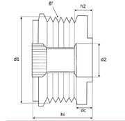 Шкив обгонный генератора APV8426