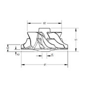Крыльчатка турбокомпрессора MIT0019