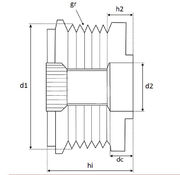 Шкив обгонный генератора APV2710