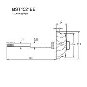 Вал турбокомпрессора MST1521