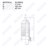 Пыльник рулевой рейки RDZ0249MG