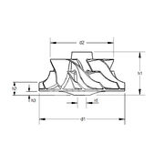 Крыльчатка турбокомпрессора MIT0067