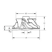 Крыльчатка турбокомпрессора MIT0217