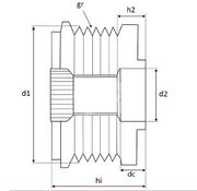 Шкив обгонный генератора APV8801