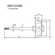 Вал турбокомпрессора MST1531