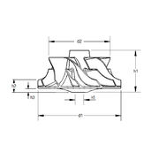 Крыльчатка турбокомпрессора MIT0116