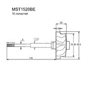 Вал турбокомпрессора MST1520